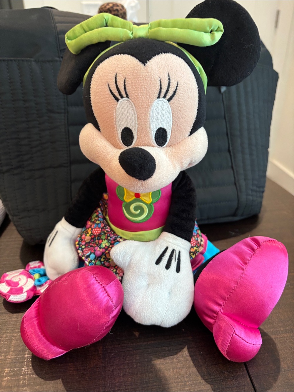 Disney Parks Minnie Mouse Plush 15" Candy Lollipop Party Dress - Mint Condition